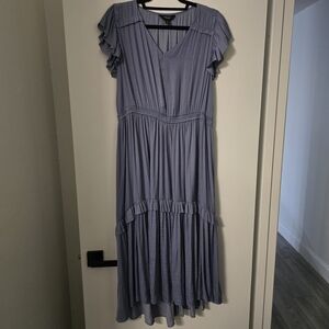 Simply Vera Vera Wang Dusty Lavender Ruffle Sleeve Midi Dress
